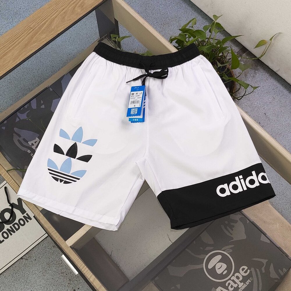 Adidas logo print casual shorts (five-quarter length)